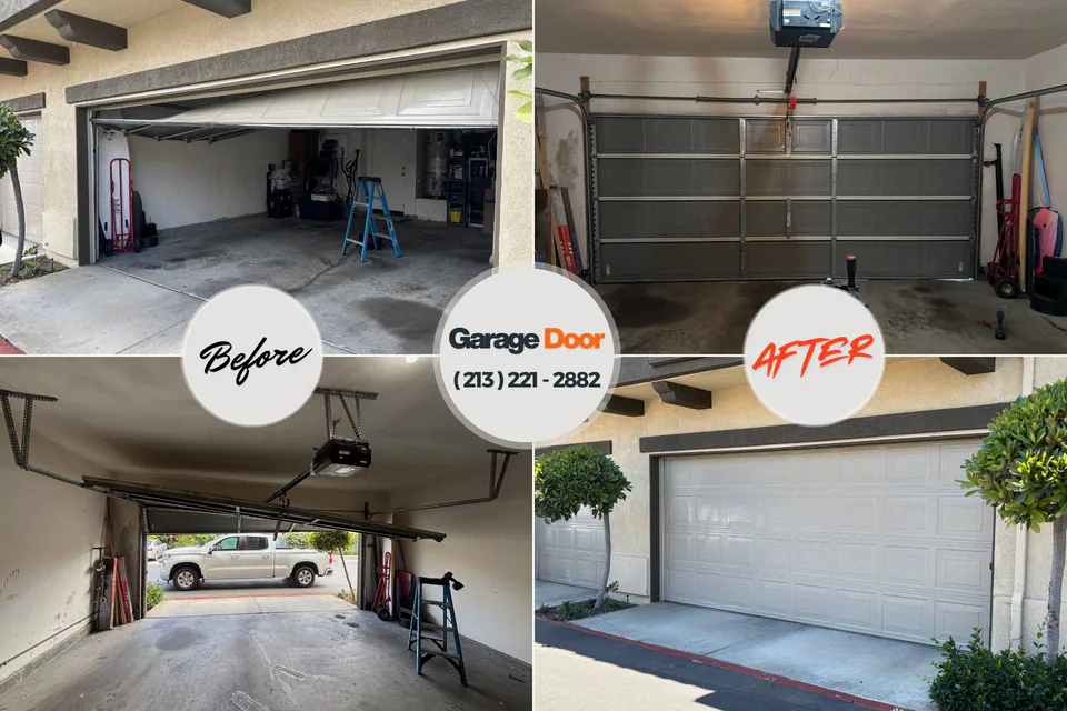 Before and after: garage door repair St. Joseph, MO